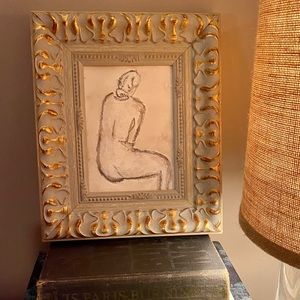 •Feminine Original Watercolor Nude•